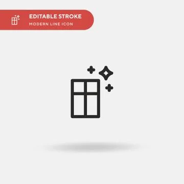 Window Simple vector icon. Illustration symbol design template for web mobile Stock Illustration