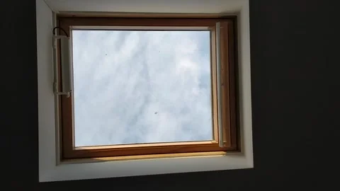 Window on the sky Stock Footage 166605335