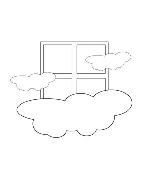 Window in the sky 스톡 일러스트