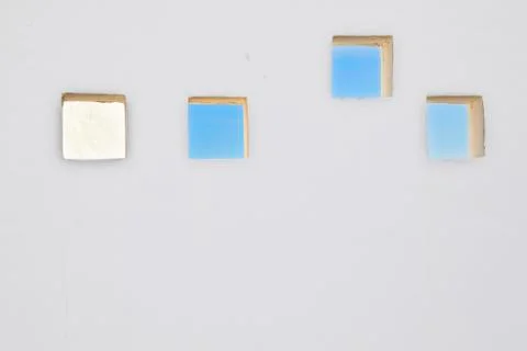 Window with sky at wall Stock Photos