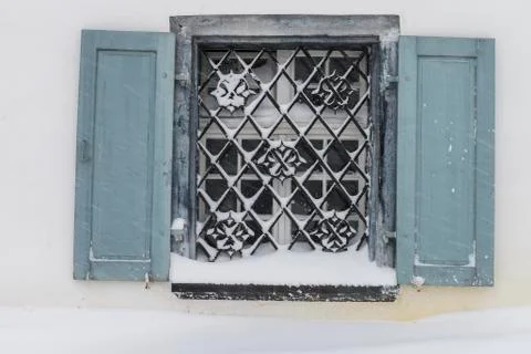 Window in Snow Parpan Stock Photos
