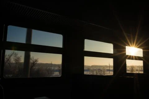The window of a speeding train Stock Photos