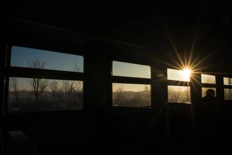 The window of a speeding train Stock Photos