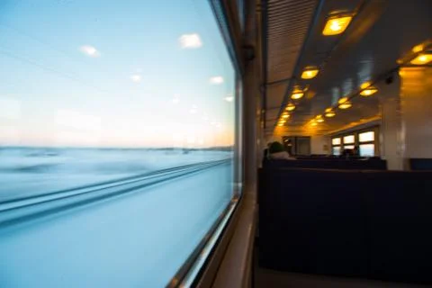 The window of a speeding train Stock Photos