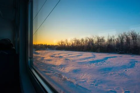 The window of a speeding train Fotos Stock