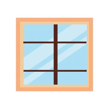 The window is square on a white background for use in web design Stock Illustration