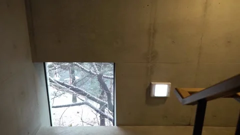 Window in a stairwell Stock Footage 168471241