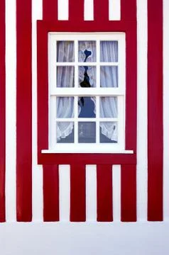 Window on stripes Stock Photos