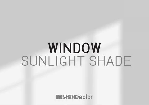 Window sunlight shade on light wall room Stock Illustration