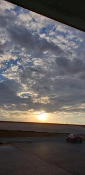 Window sunrise Foto stock