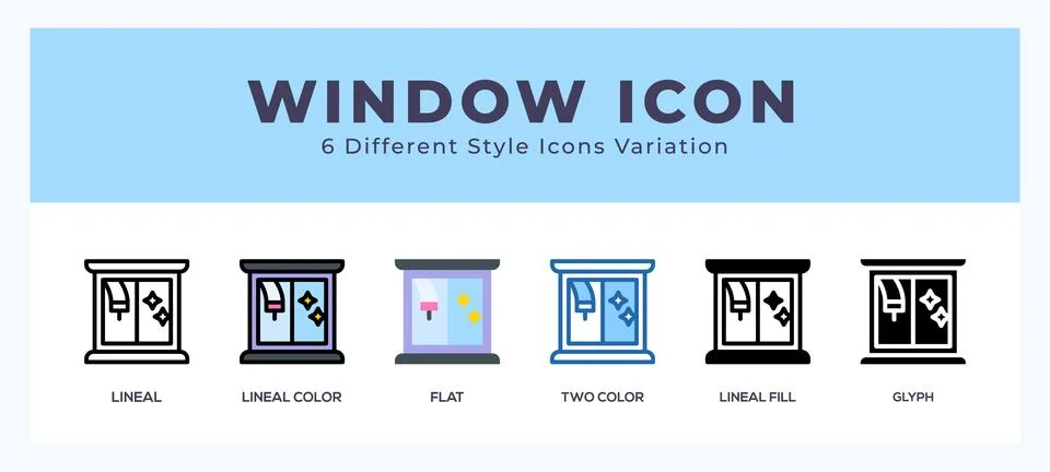 Window symbol. vector icon symbol. logo illustration. vector graphics Ilustración de archivo