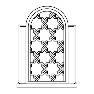 Window of temple icon Stock Illustration