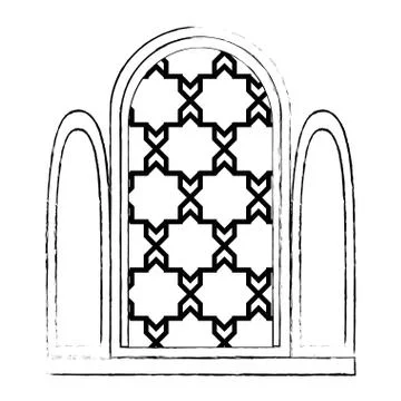 Window of temple icon Stock Illustration
