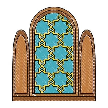 Window of temple icon Stock Illustration