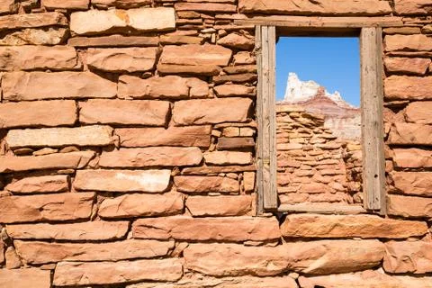 Window to Temple Mountain Stock Photos