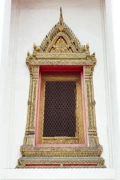 Window of Thai temple Stock Photos
