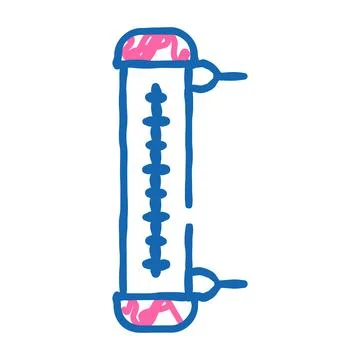 Window thermometer icon doodle illustration Stock Illustration
