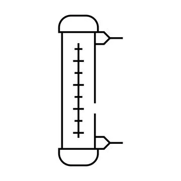 Window thermometer line icon vector illustration black Stock Illustration