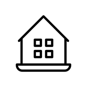 Window thin line icon Illustrazione stock