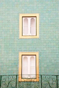 Window with tiles Stock Photos