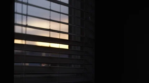 Window timelapse day to night sunset nightfall Stock Footage