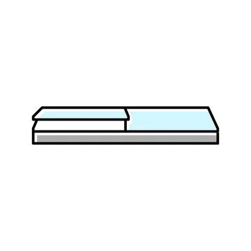 Window top view color icon vector illustration Illustrazione stock