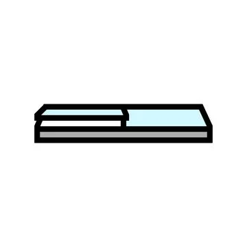 Window top view color icon vector illustration Illustrazione stock