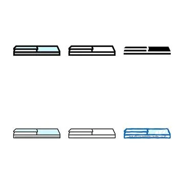 Window top view color icon concepts vector イラスト素材