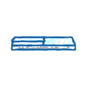 Window top view icon doodle illustration Stock Illustration