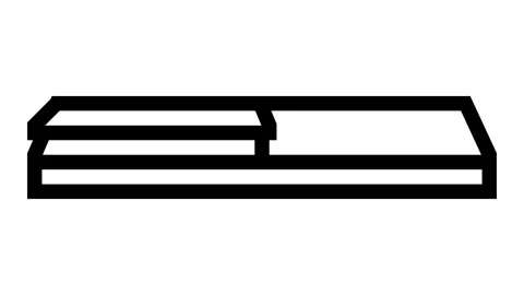 Window top view line icon animation Stock Footage 326135829