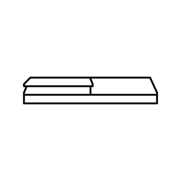 Window top view line icon vector illustration Illustrazione stock