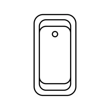 Window top view line icon vector illustration Illustrazione stock