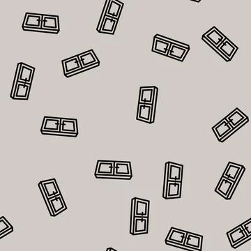 Window top view line vector seamless pattern イラスト素材