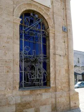 Window in the tower of the clock Stock Photos