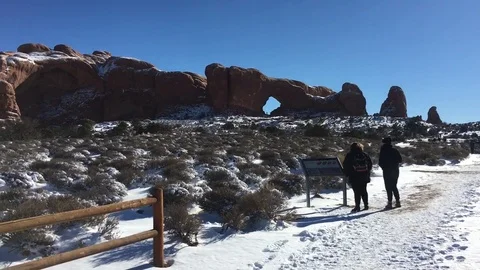 Window Trails Information Sign Before Hiking  IMG 0062 Video stock 80541982