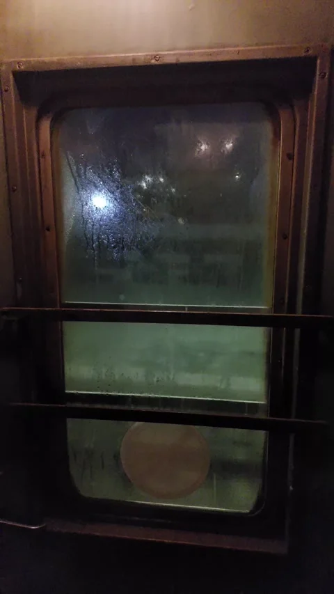 Window of a train car in the evening Stock-Footage 270832600