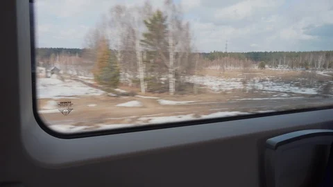 Window in the train car Stock Footage 106008634