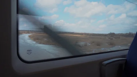 Window in the train car 库存影片 106008957