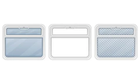Window in the train compartment vector illustration Illustrazione stock