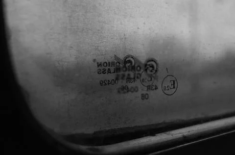 Window in the train in Europe Stock Photos