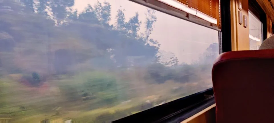 From a window train Stock Photos