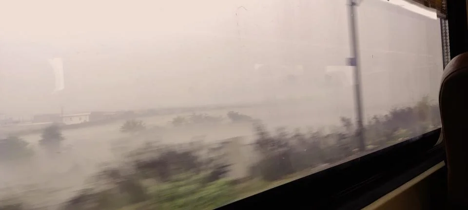 From a window train Foto stock