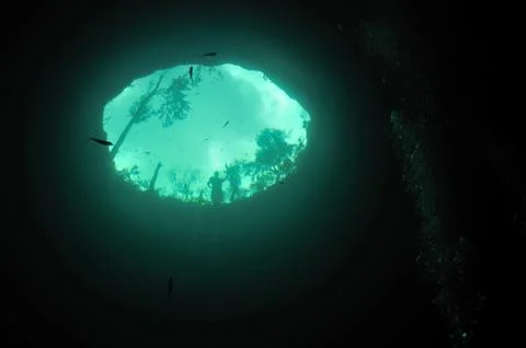 Window to the upper world Stock Photos