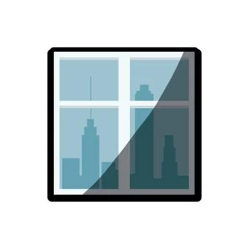 Window urban building view shadow Ilustración de archivo