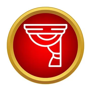 Window valance and curtain corner icon design Stock-Illustration