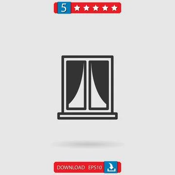 Window vector icon Stock Illustration