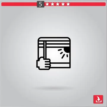 Window vector icon Ilustración de archivo