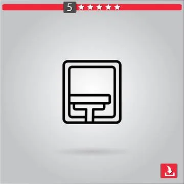 Window vector icon Illustrazione stock