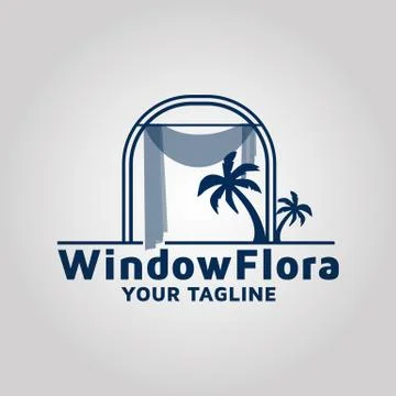 Window vector logo design template Stock Illustration