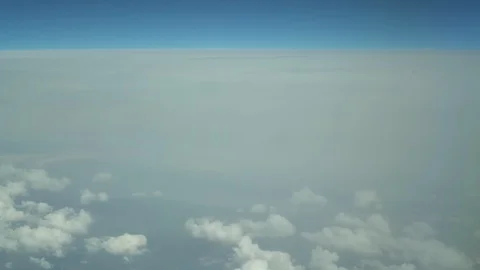 Window View from Airplane, 4k video 3840X2160 Stock Footage 89634409